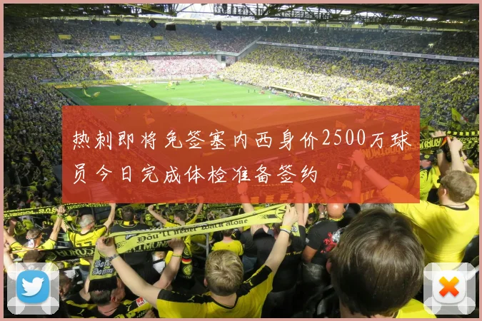 热刺即将免签塞内西身价2500万球员今日完成体检准备签约